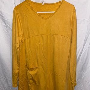 yellow long sleeve dress